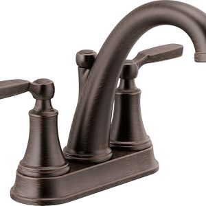 Delta Faucet Woodhurst 2-Handle Centerset Bathroom, Venetian Bronze (2532LF-RBMPU-R)